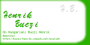 henrik buczi business card